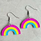 Pansexual Rainbow Acrylic Dangle Earrings
